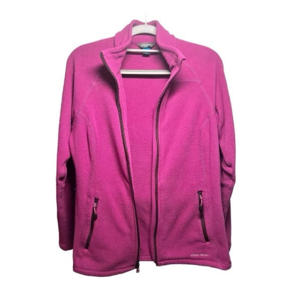 Eddie Bauer Polartec Fleece Jacket First Ascent Womens Medium Full Zip Purple - Picture 2 of 5
